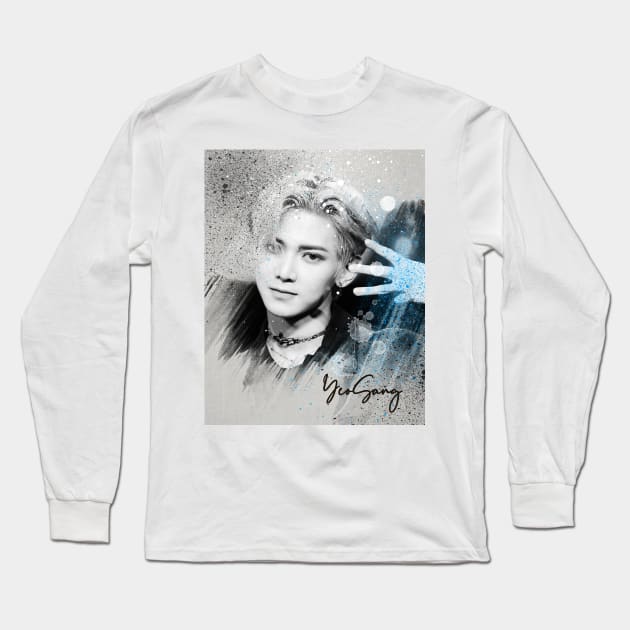 ATEEZ Yeosang Illustration Long Sleeve T-Shirt by GalleryArtField